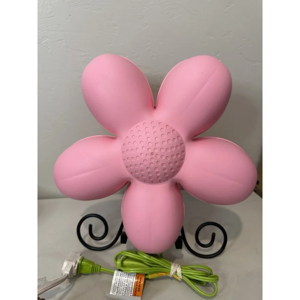 VTG IKEA Smila Blomma Pink Flower Wall Lamp Sconce Kids Night Light Green Cord